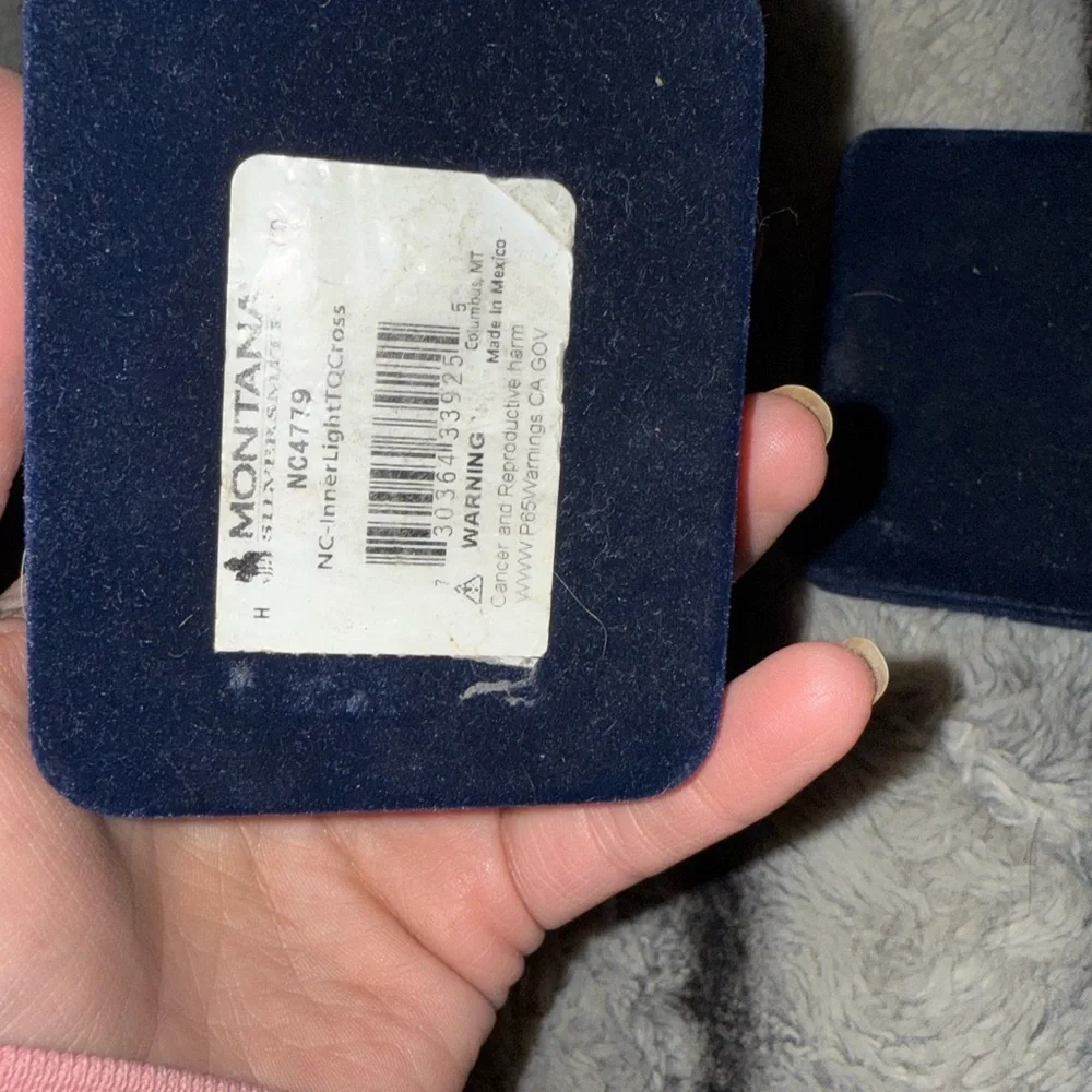 Montana Silversmiths Silver and Turquoise Cross Necklace - Picture 2 of 2